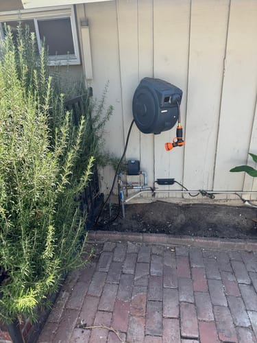 Customer photo review of Retractable Garden Hose Reel-1/2in-100ft
