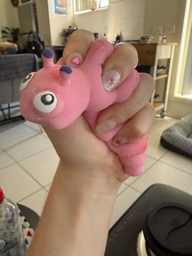 Customer photo review of Slugga the weighted Sand Filled Squishy by Kaiko