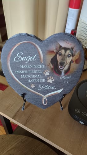 Brigitte J. review of Engel haben Pfoten - Individuelles Schieferherz image 1 out of 1