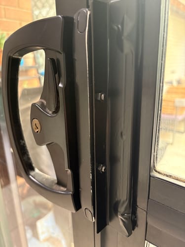 Customer photo review of Pet Door Locking Bracket