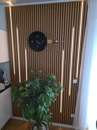 Customer photo review of Akustikpaneele Rustikale Eiche | 240 cm x 60 cm | Dreiseitiges Echtholzfurnier