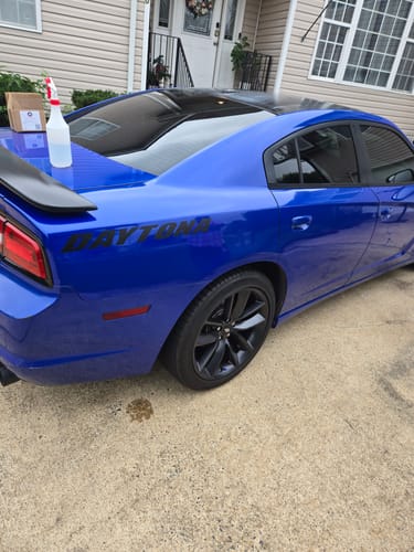 Customer photo review of DAYTONA style quarter panel side decals fits Dodge Charger 2011-2014