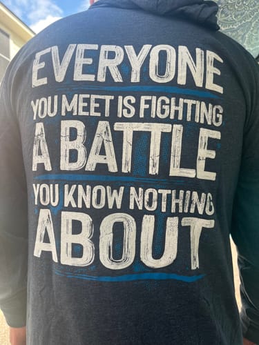 Customer photo review of Be Kind - Hooded Long-Sleeve