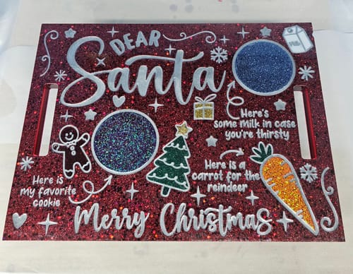 Customer photo review of 16x12x7/8" Limited Edition Santa Snacks Tray Christmas Silicone Mold