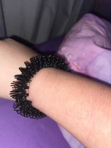 Customer photo review of BLACK Wrist Spikey by Kaiko