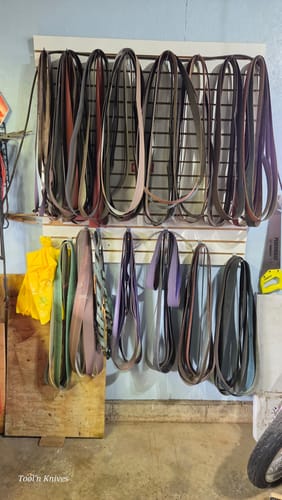 Customer photo review of 2 X 72 and 1 X 72 Inch Scalloped Aluminum Oxide Sanding Belts, 3 Pack