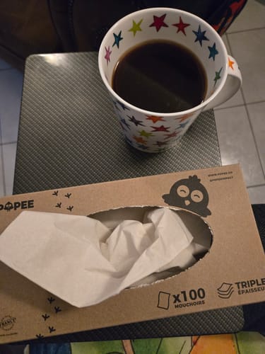 Customer photo review of BOÎTES DE MOUCHOIRS - Mouchoirs en papier adaptés aux Peaux Sensibles