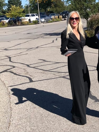 Customer photo review of Roland Tuxedo Jumpsuit by Jay Godfrey - RENTAL