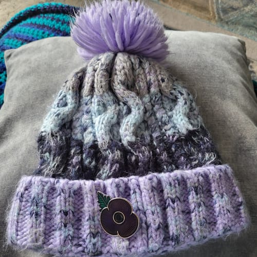 Catherine review of Poppy Pin Badge Purple image 1 out of 1