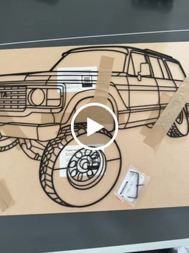 Customer video review of Custom Car & 4WD Metal Wall Art
