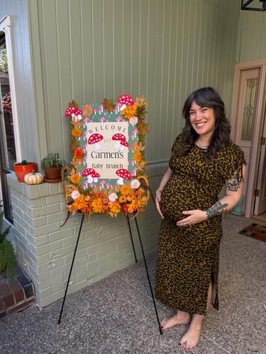 Customer photo review of Aisling Slinky Dress - Printed Jersey :: Petal Print