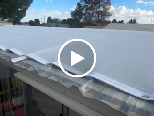 Customer video review of White Mesh Tarp - 70% Shade