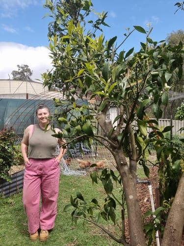 Customer photo review of Construction Pants Saltlake Pink