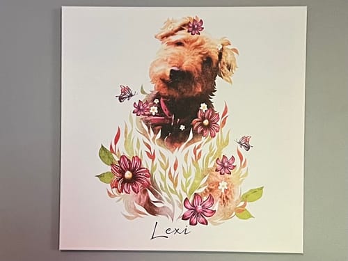 Customer photo review of Flowerpup Custom Pet Portrait (Humans too!)