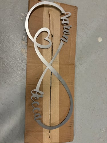 Customer photo review of Infinity Sign- bedroom wall decor for couples, anniversary and wedding, eternity symbol