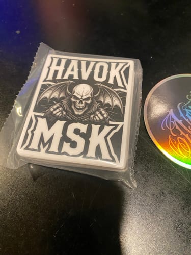 Customer photo review of 150 Custom 3" Laminated Vinyl Stickers