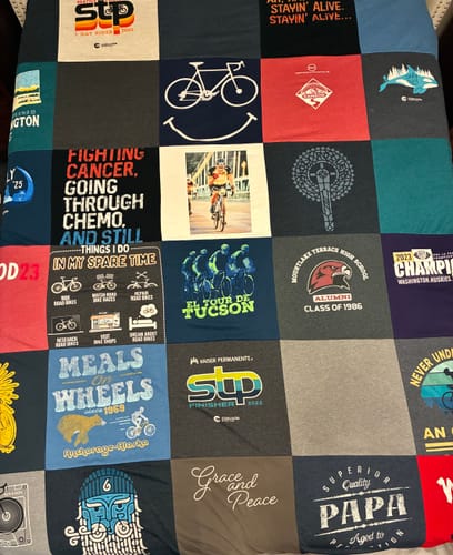 Customer photo review of Premium T Shirt Quilt