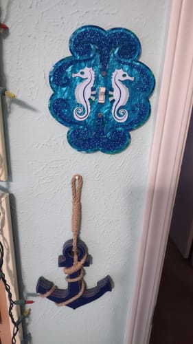 Customer photo review of Seahorse Haven Light Switch Cover