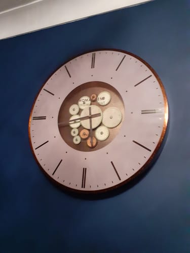 Customer photo review of Thomas Kent London. Clocksmith Cog Wall Clock 21" (53cm) Bronze