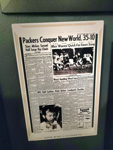 Customer photo review of Green Bay Press-Gazette Packers I SUPER BOWL Front Page - JAN 16, 1967