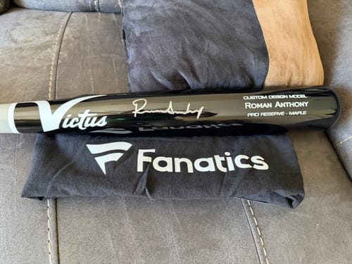 Customer photo review of Roman Anthony Boston Red Sox Autographed Victus Game Model Bat (Pre-sale)