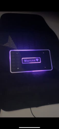 Customer photo review of GlowMatz™ Personalized LED Mats