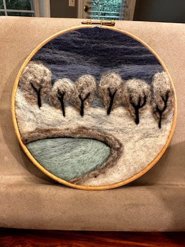 Customer photo review of Winter Snow Needle Felting Kit