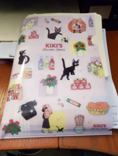 Customer photo review of Studio Ghibli A4 Folder - Kiki's Delivery Service
