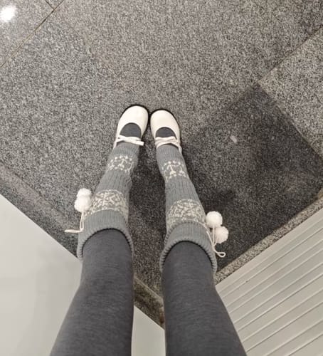 Customer photo review of Fair Isle Knitted Socks