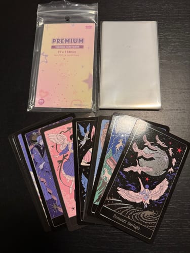 Customer photo review of LIMITED EDITION: PREMIUM TRADING CARD SLEEVES - (77x134MM)