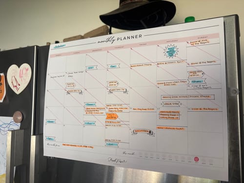 Customer photo review of Monthly Desktop Planner Notepad