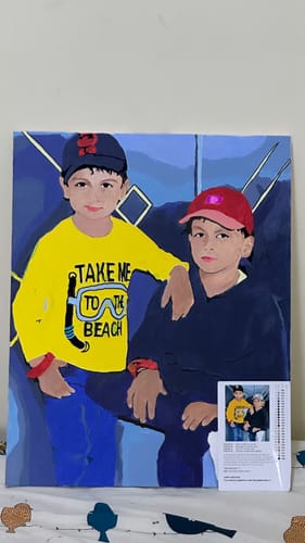 Customer photo review of Custom Paint By Numbers Kit