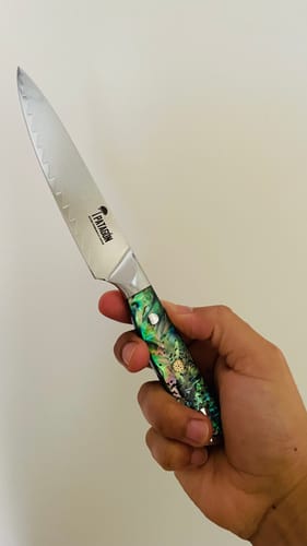 Customer photo review of NÁCAR DEL PACÍFICO - Cuchillo Puntilla Patagón Damasco 67 capas 13 cm PATAGÓN