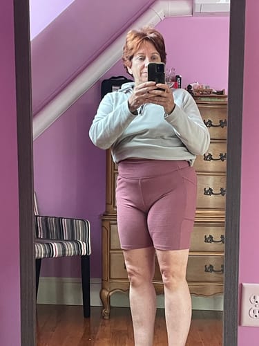 Customer photo review of Miley Bike Shorts • Final Sale - Powdered Rose
