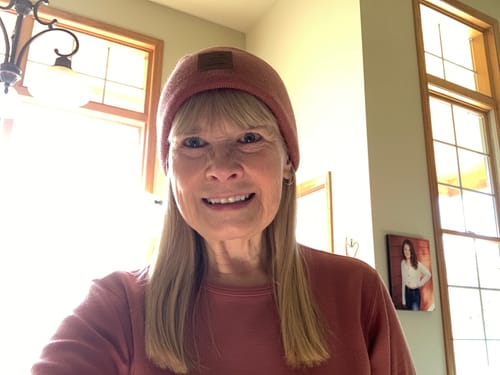 Customer photo review of Baylor Beanie - Brick Dust