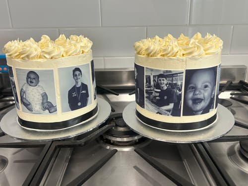 Customer photo review of Photo Collage - Custom Edible Icing Image