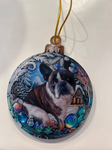 Customer photo review of Personalized Cat & Dog Christmas Ornaments - Customized Photos Make Our Lives Whole,Home Holiday Decorations For Pet Lovers
