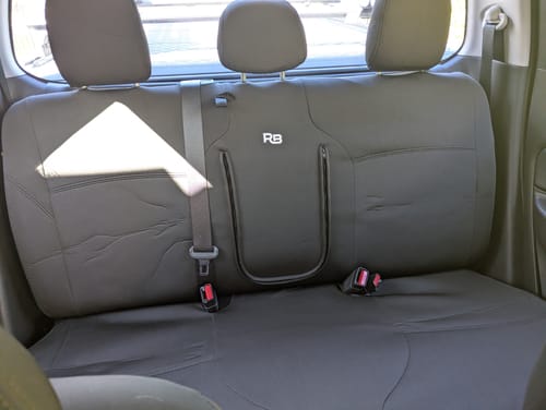 Customer photo review of Mitsubishi Triton MR - Dual Cab - GP4 Neoprene Rear Row Seat Covers (Available)