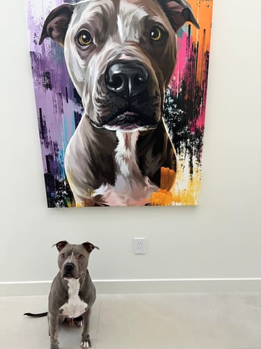 Customer photo review of Custom Pet Portrait - Abstract Style