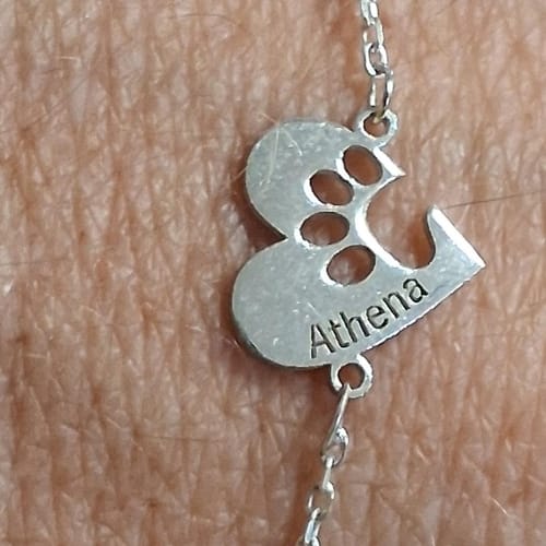 Customer photo review of Personalized Heart & Paw Bracelet