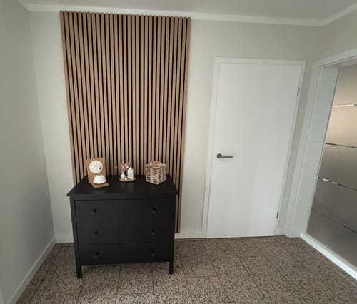 Customer photo review of Akustikpaneele Natürliche Eiche | 240 cm x 60 cm | Dreiseitig Echtholzfurnier