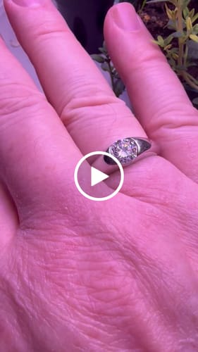 Richard M. review of Solitaire Round Moissanite Half Bezel Set Engagement Ring image 1 out of 1