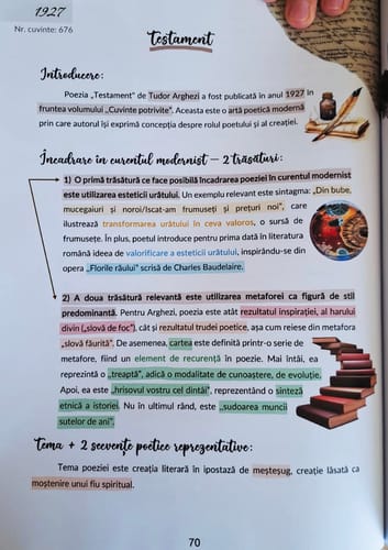 Recenzie cu fotografie de la un client despre Carte Română Bacalaureat Bacademia (temă și viziune, caracterizare, relație) - Ediția II