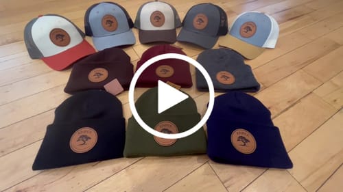 Customer video review of Custom Beanies Leather Patch