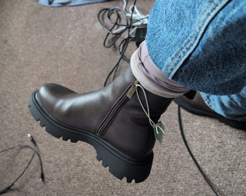 Customer photo review of Cameo Ankle Boots