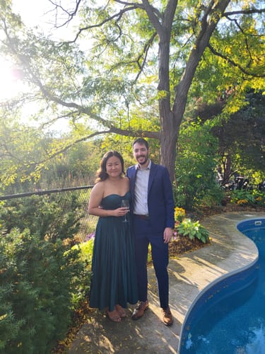 Customer photo review of Hailey Dress in Emerald Green by Elle Zeitoune - RENTAL