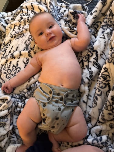 Customer photo review of New Parent Starter Bundles: Pocket Cloth Diapers with Athletic Wicking Jersey and More