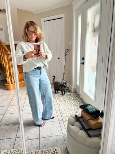 Customer photo review of Silver V Wide Leg Jean