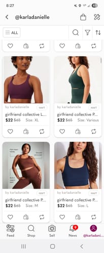 Customer photo review of Girlfriend Collective NWT Women's Sports Bras