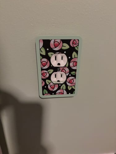 Customer photo review of Flower Print Outlet Cover